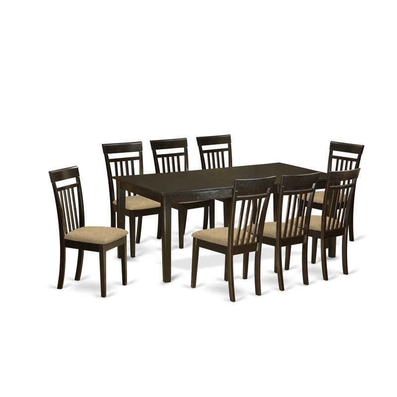 Charlton Home® Smyrna 9 Piece Solid Wood Dining Set & Reviews Wayfair